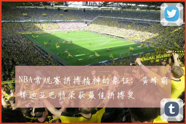 NBA常规赛拼搏精神的象征：黄蜂前锋迪亚巴特荣获最佳拼搏奖